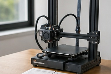 3D 프린터 AS 보증 서류와 장비 대표 사진