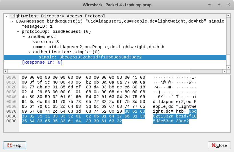 LDAP bindRequest