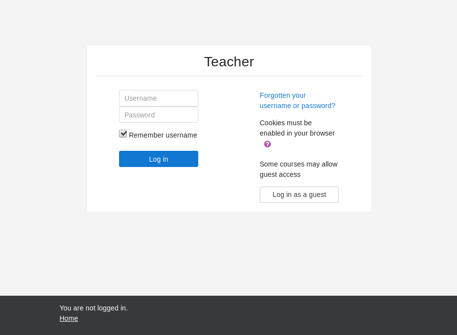 Moodle Login