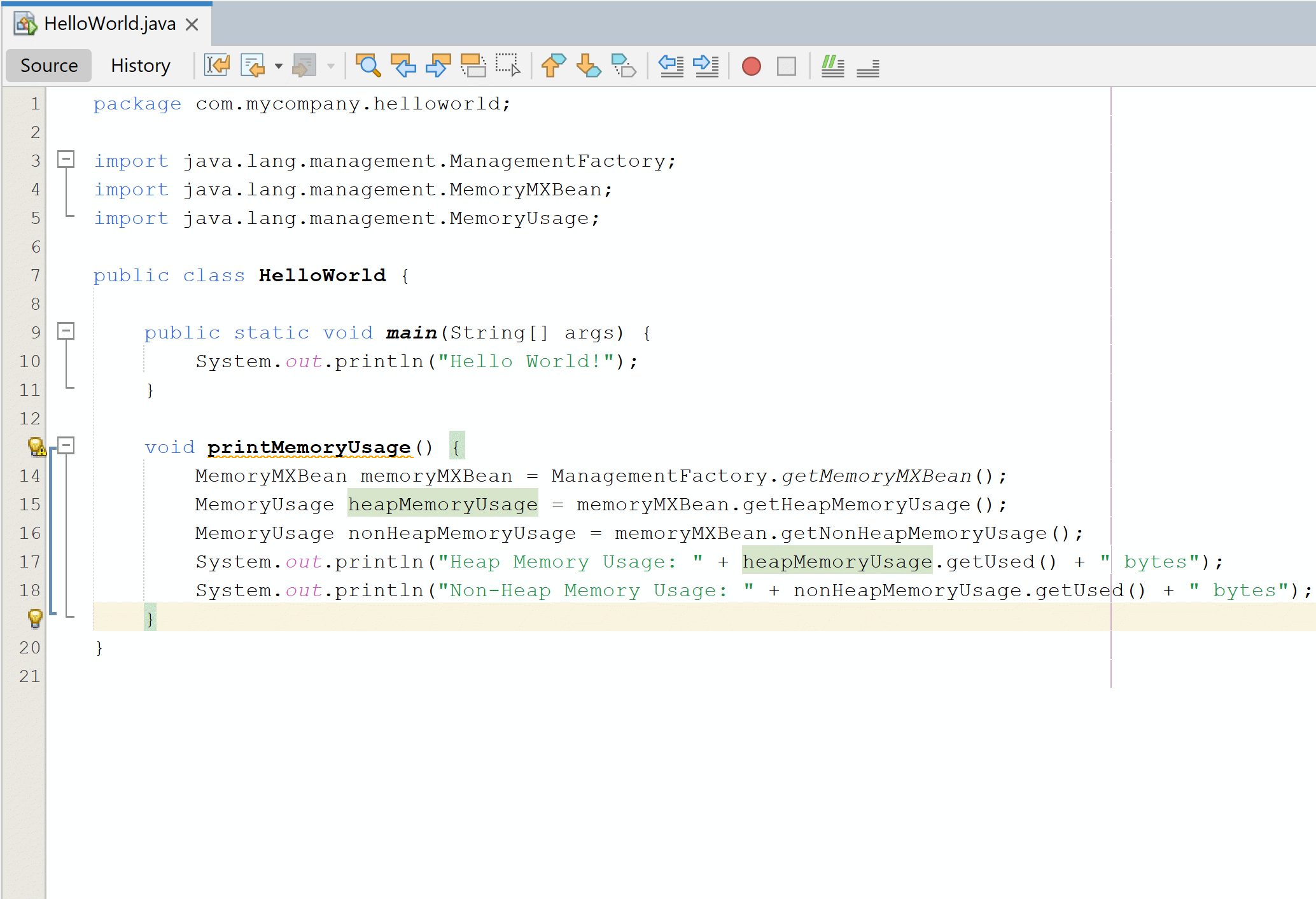 Code Line Enhancement