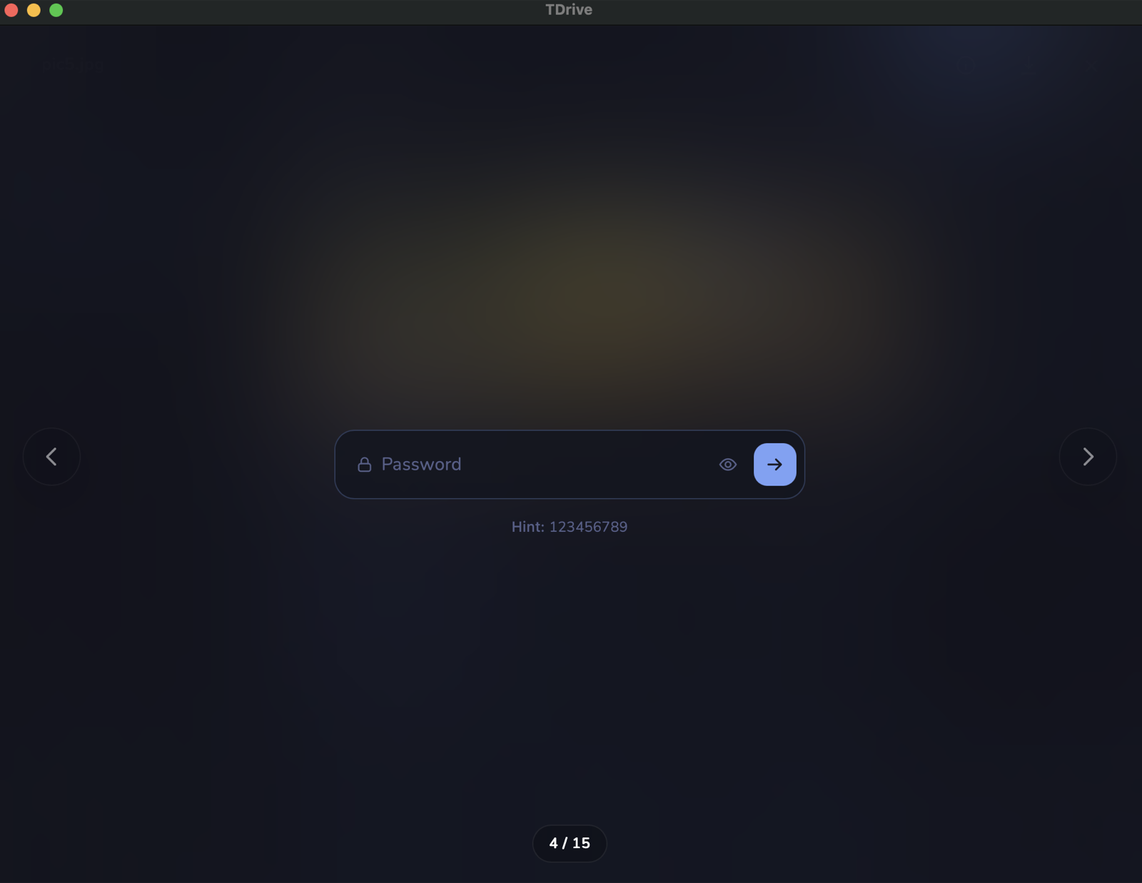 Encrypted photo unlock