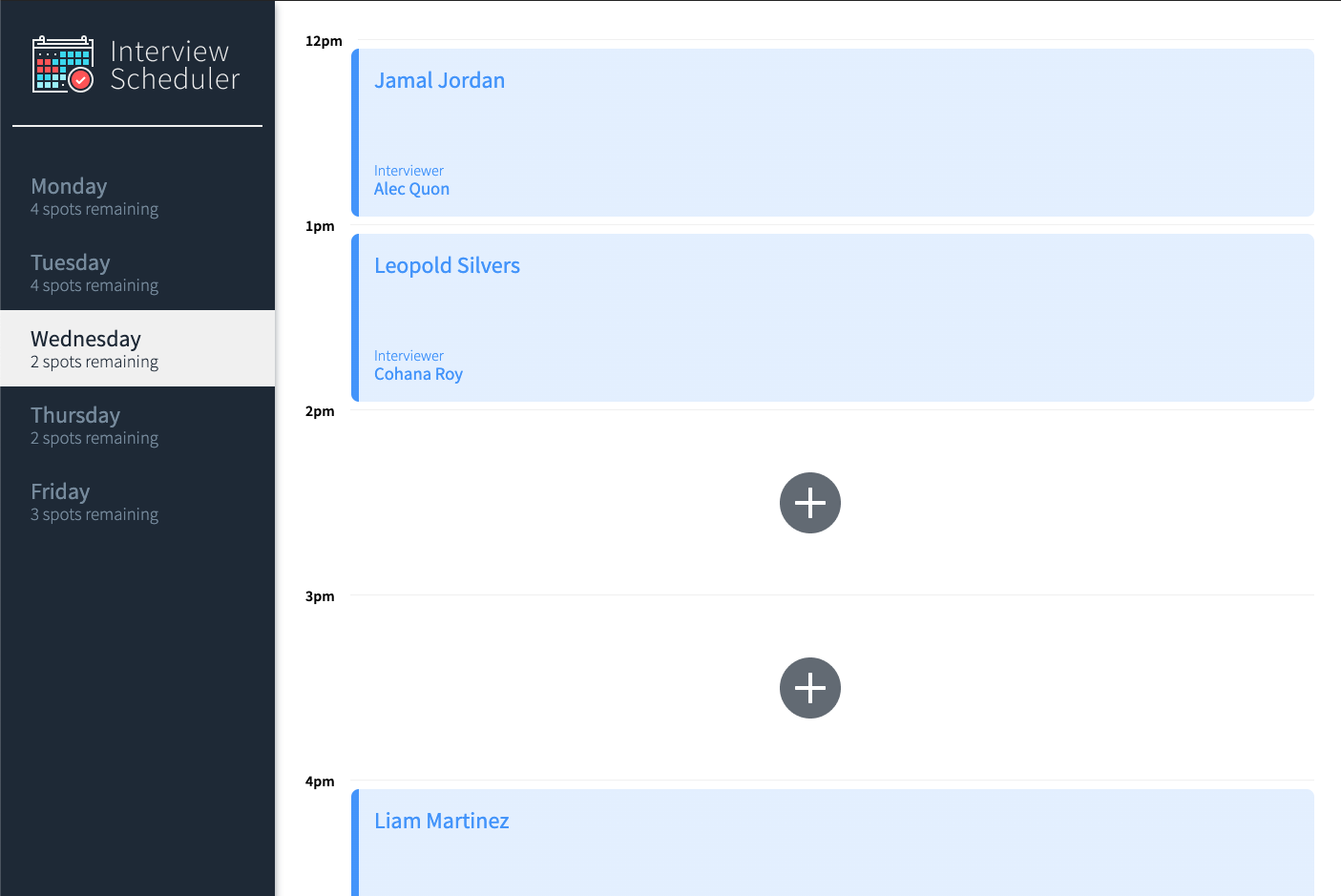 GitHub - jeff-sexton/scheduler: React single page application that ...