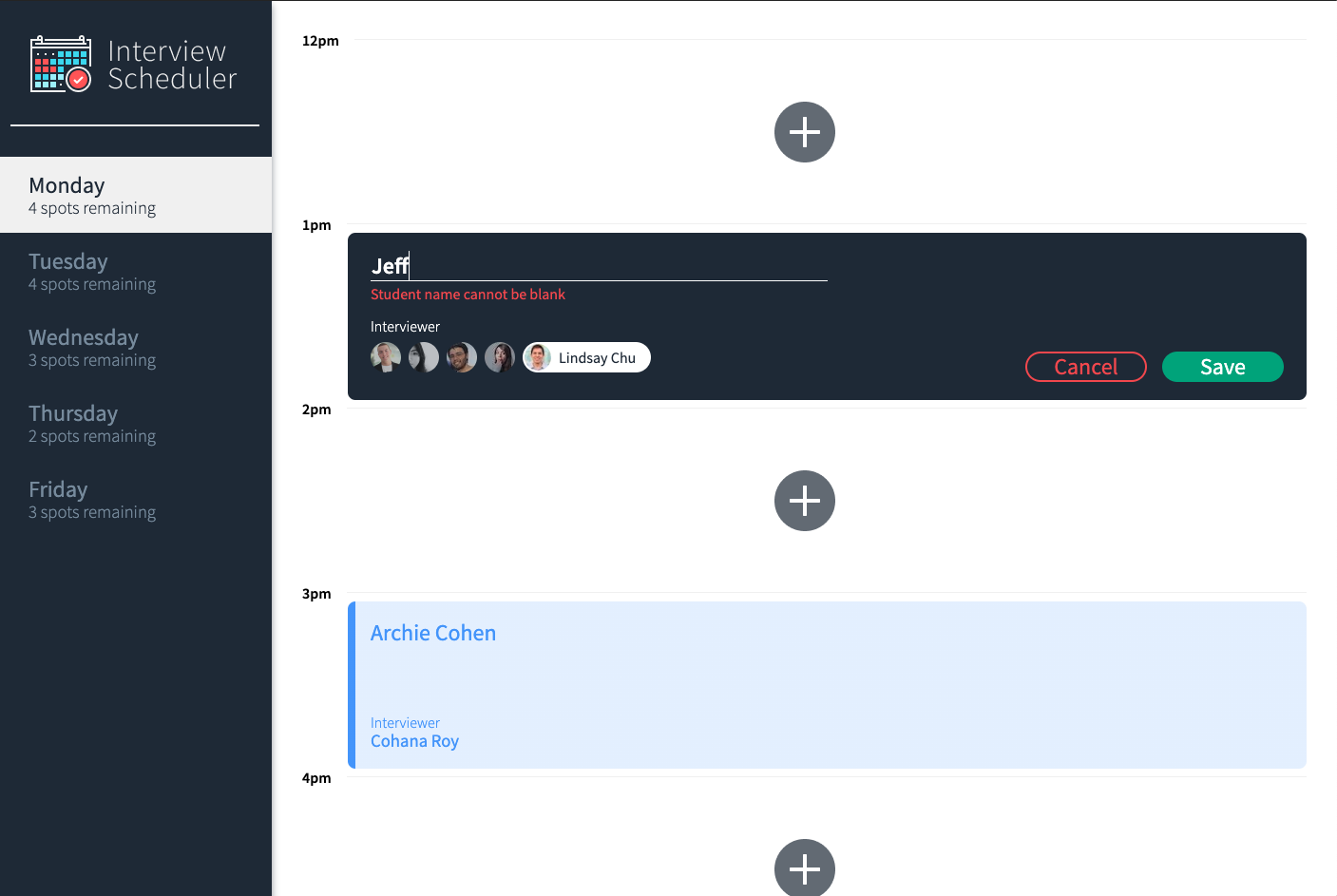 GitHub - jeff-sexton/scheduler: React single page application that ...
