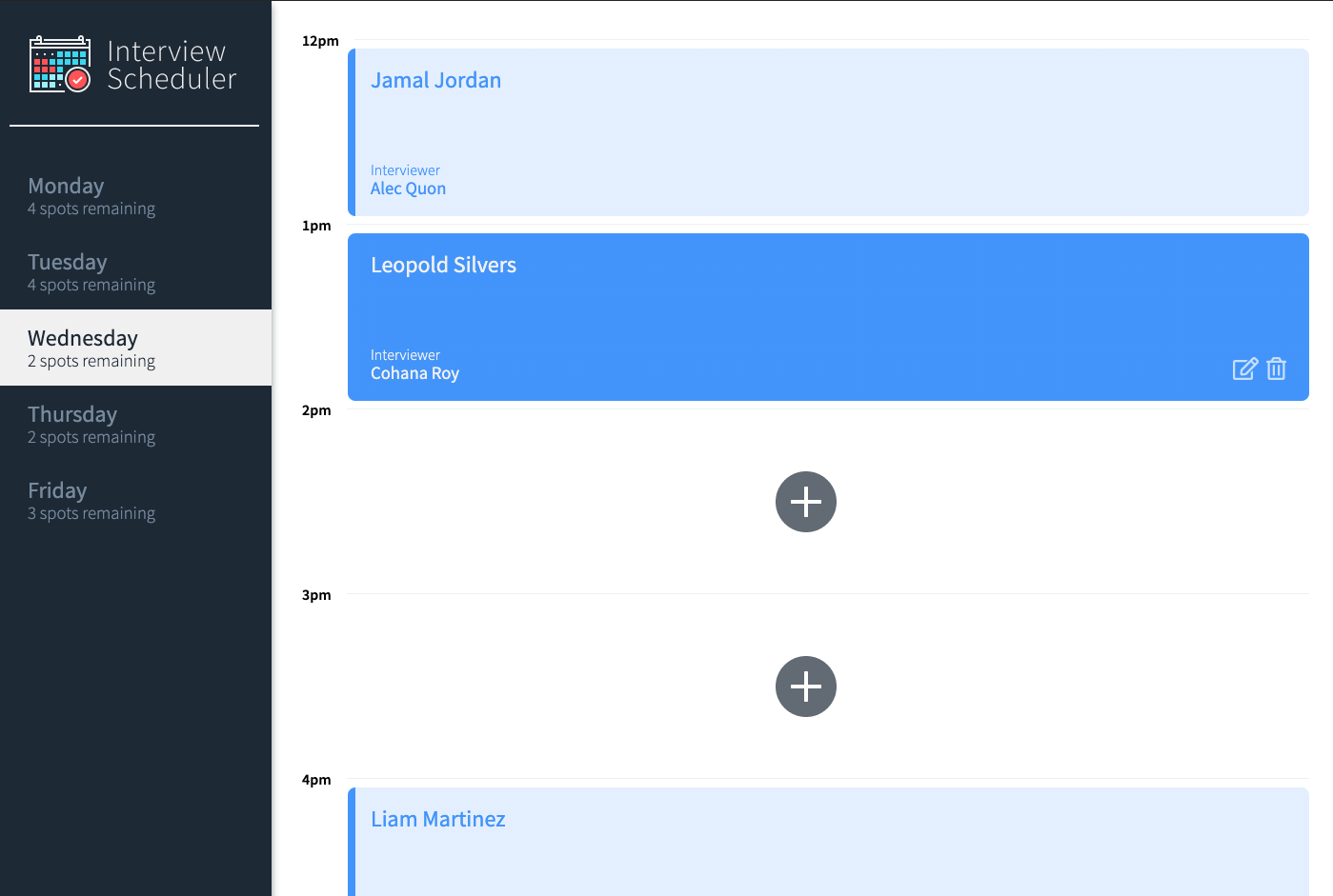 GitHub - jeff-sexton/scheduler: React single page application that ...