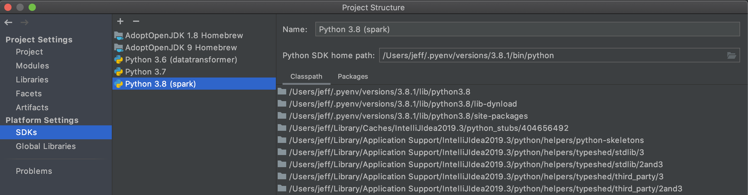 Python SDK in IDEA