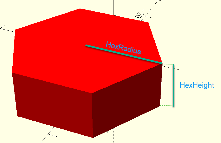 Hexagon with Dimensions