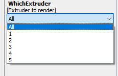 Customizer WhichExtruder