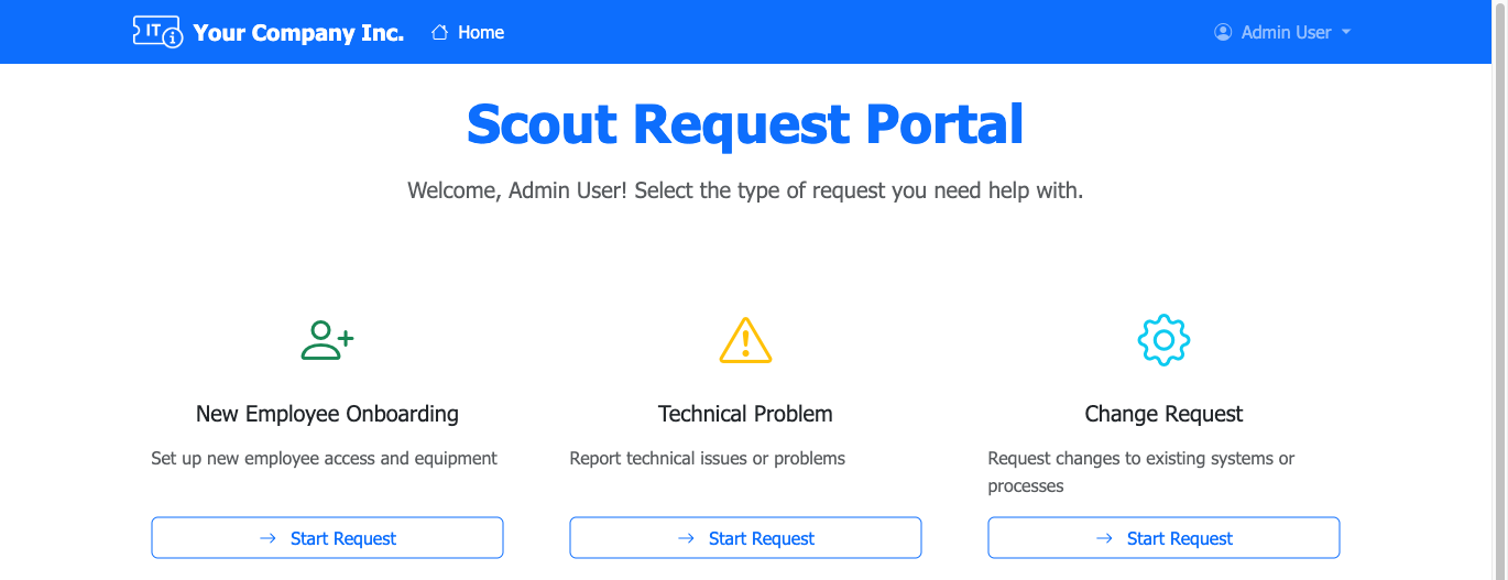 Support Portal Screenshot