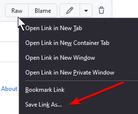 Save Github Single File