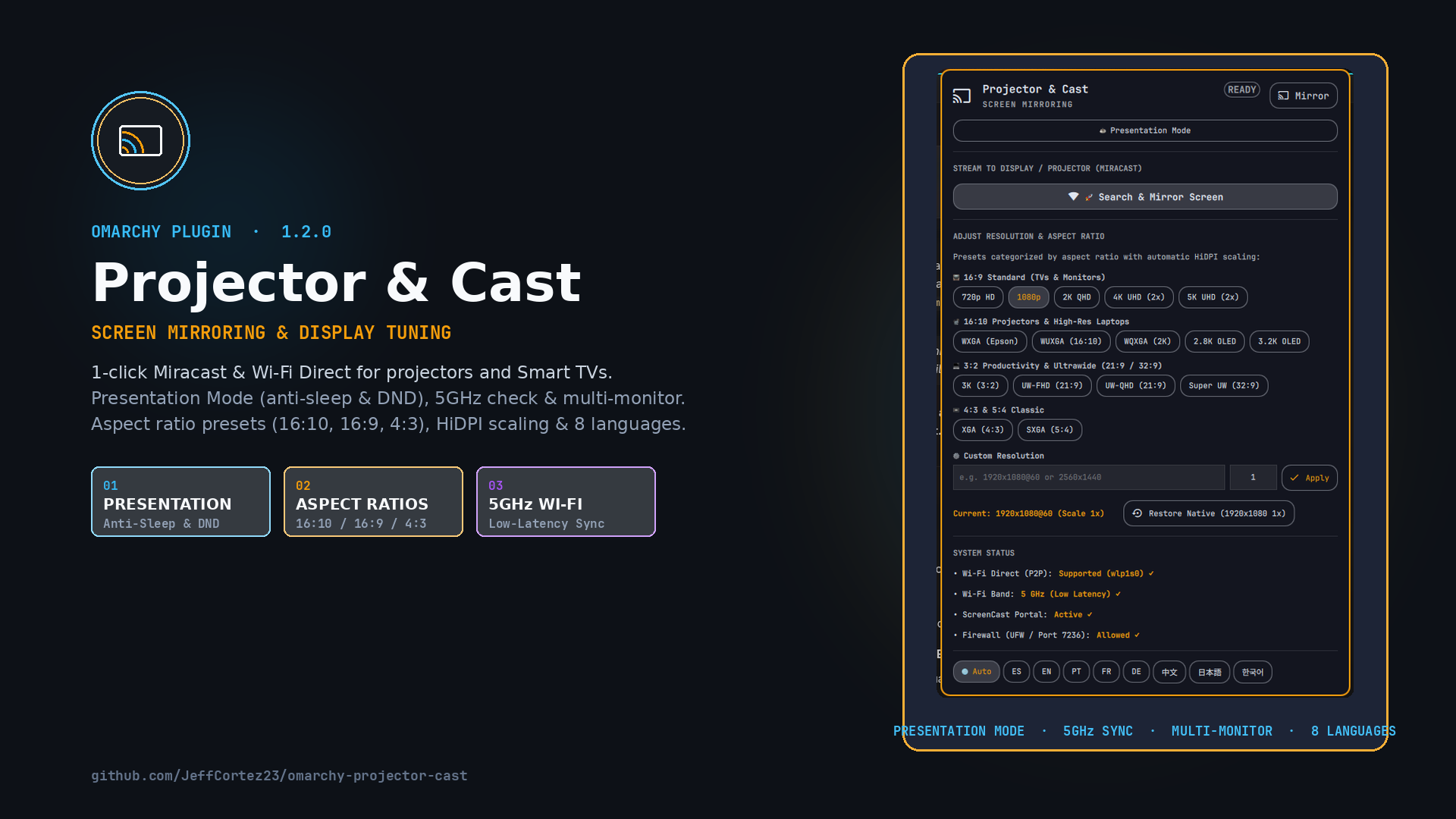 Projector & Cast Preview