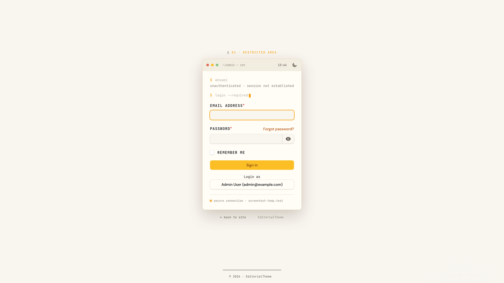 login