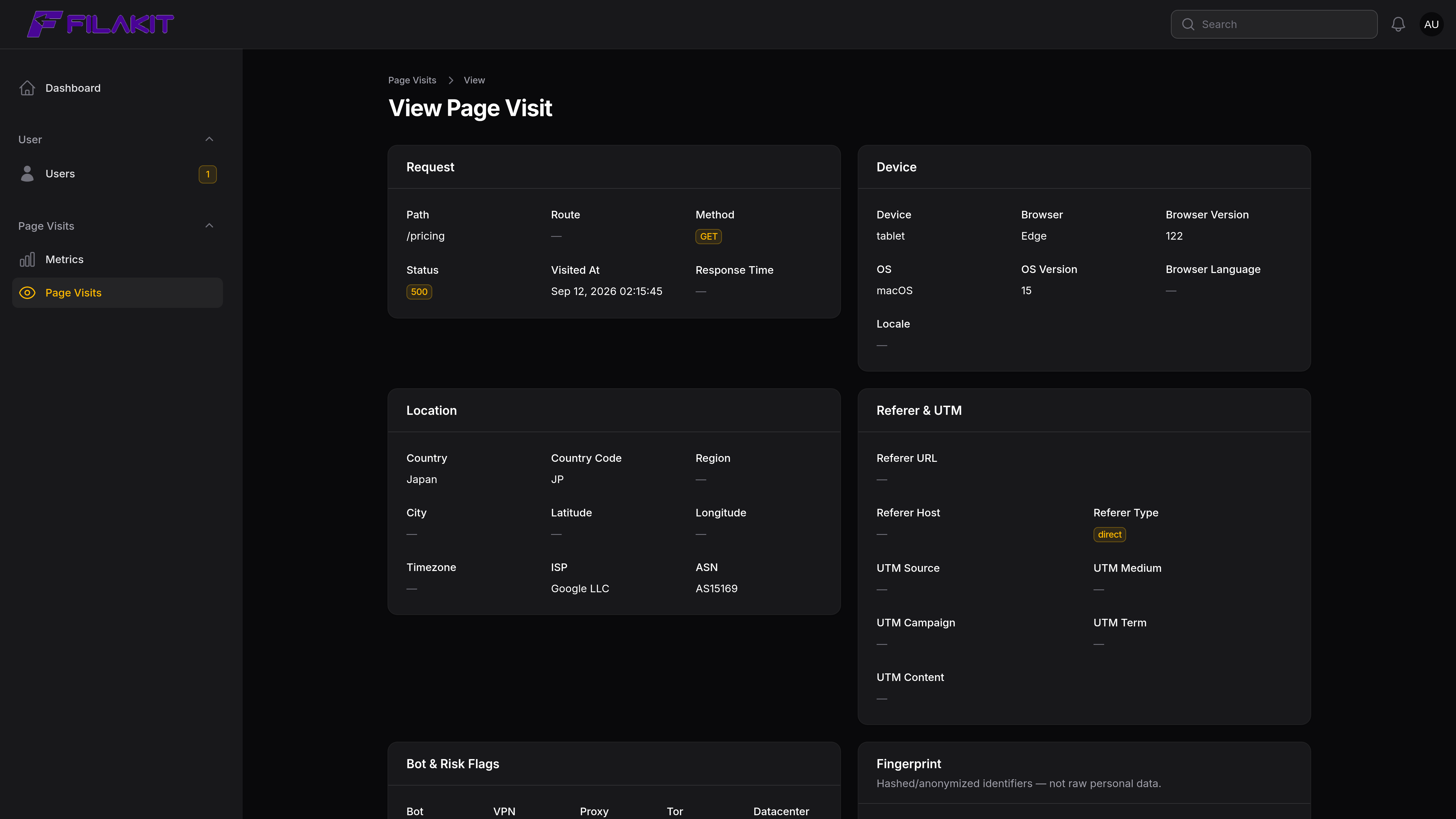 page-visit-view