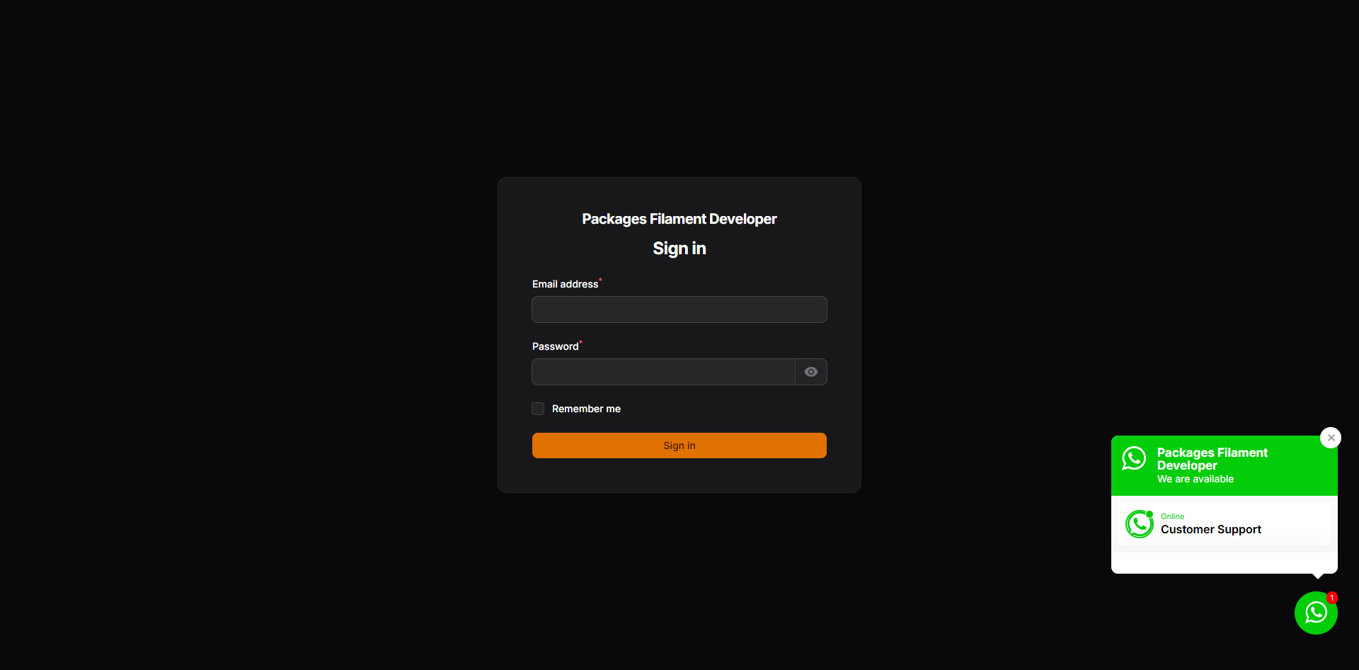 Widget Position Right Open