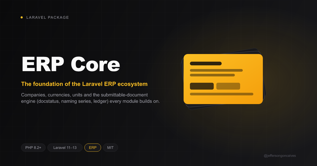 Laravel ERP Core