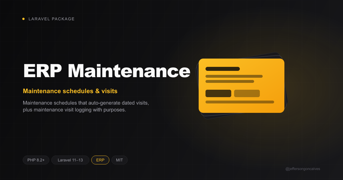 Laravel ERP Maintenance