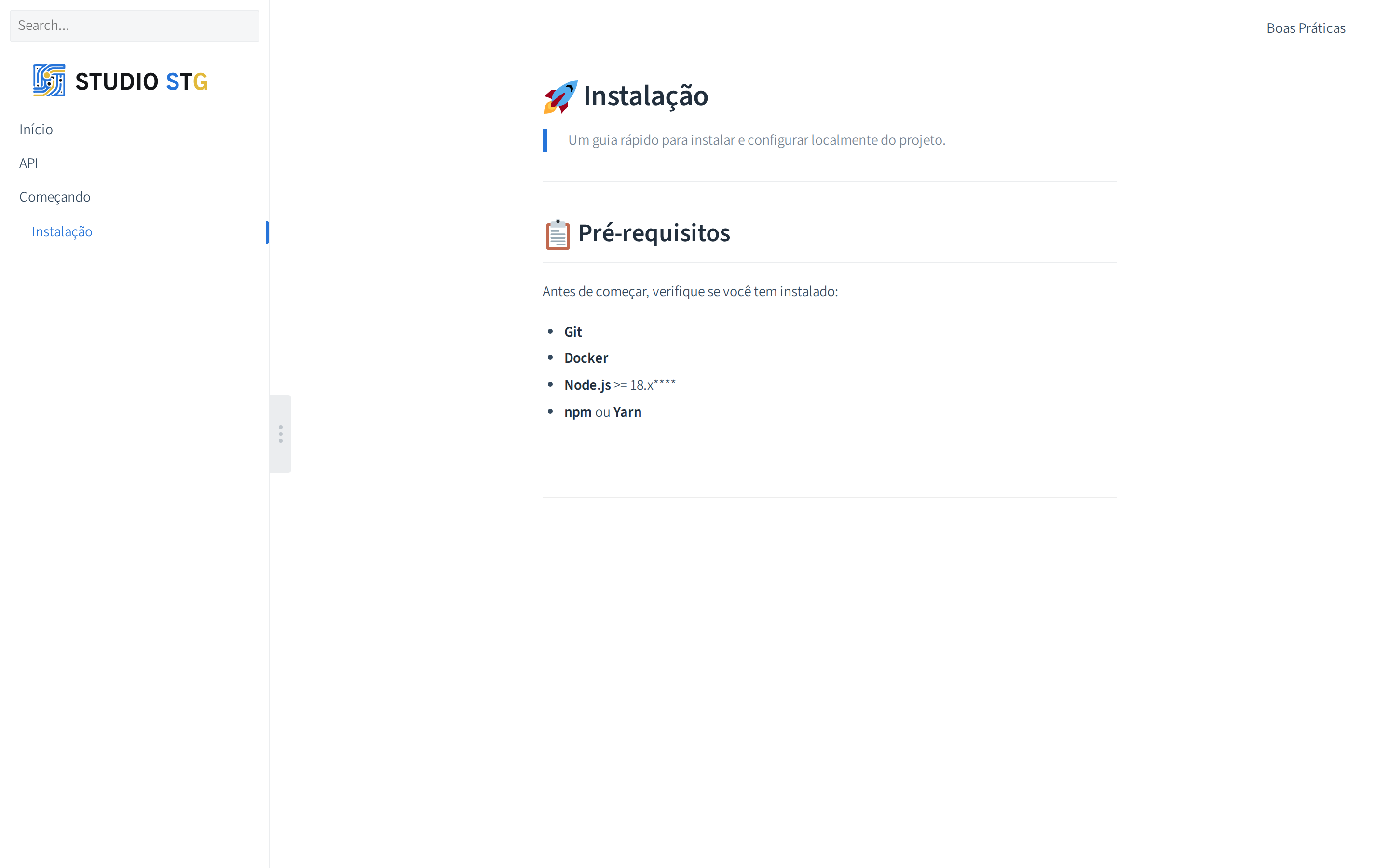 The documentation page rendered by Docsify Docs