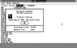 IBM PC XT w/EGA, Windows 1.0