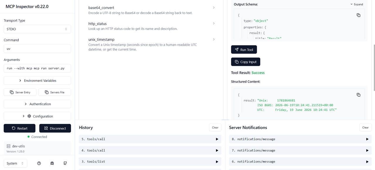 MCP Server in action