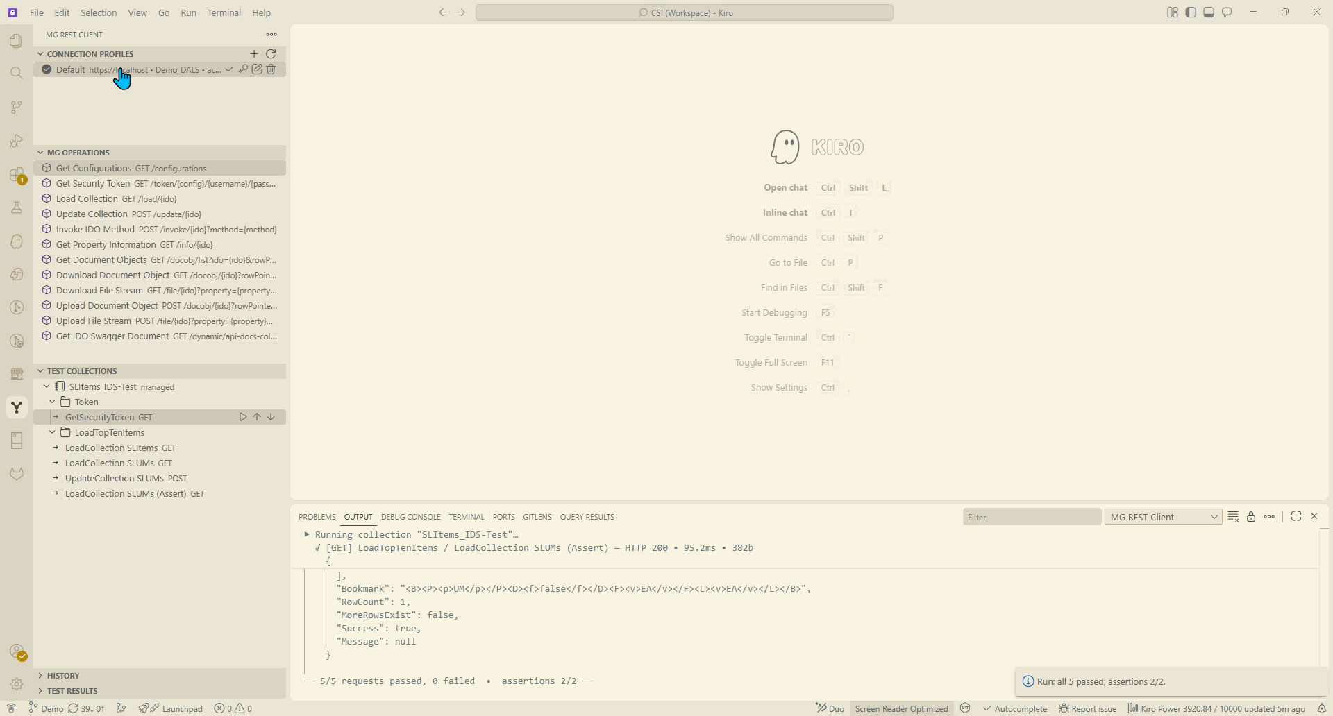 MG REST Client demo