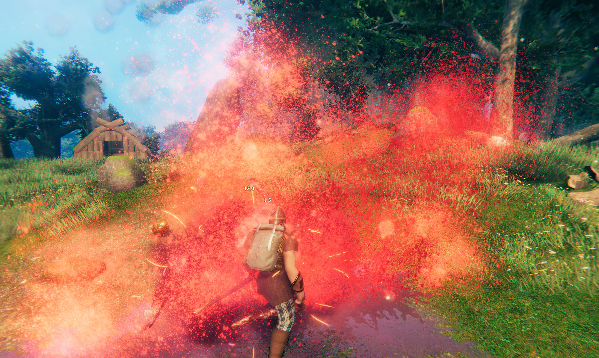 Blood burst on a kill