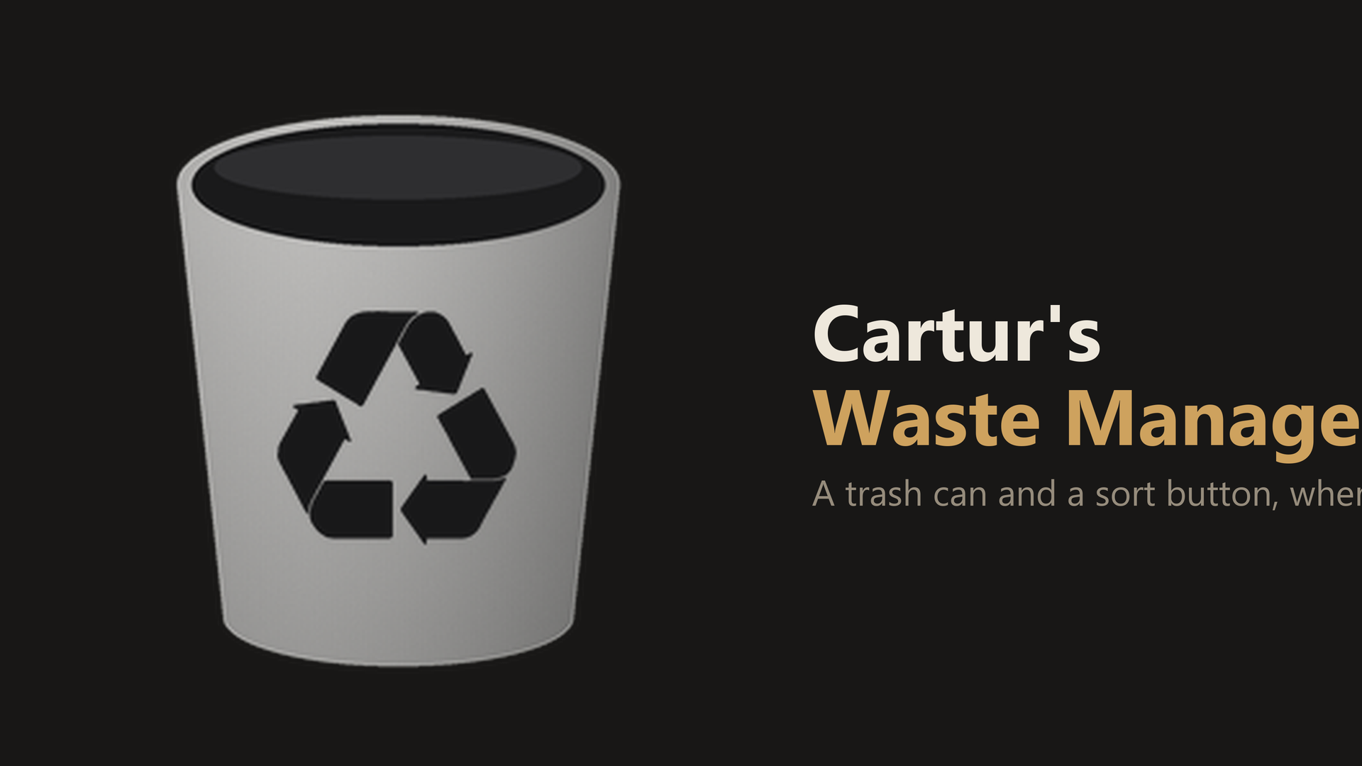 The can and the sort buttons in the inventory