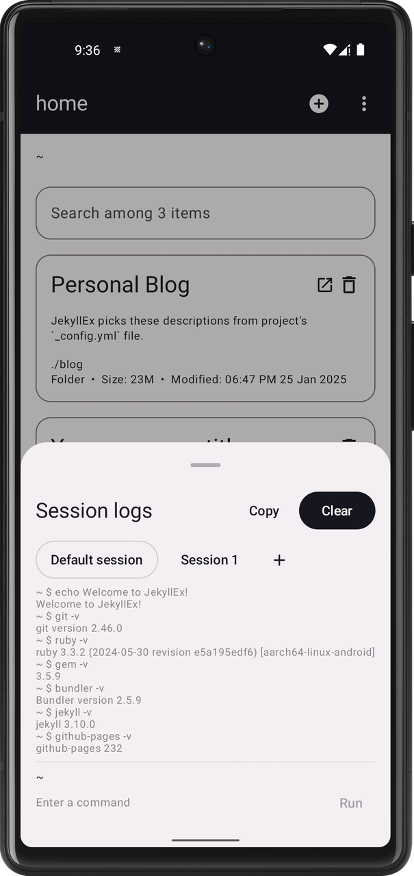 Screenshot 2 of JekyllEx — opens full size