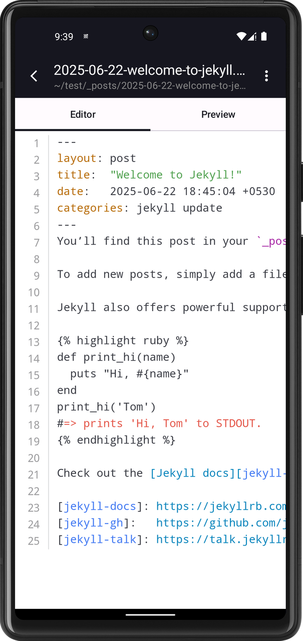 Screenshot 6 of JekyllEx — opens full size