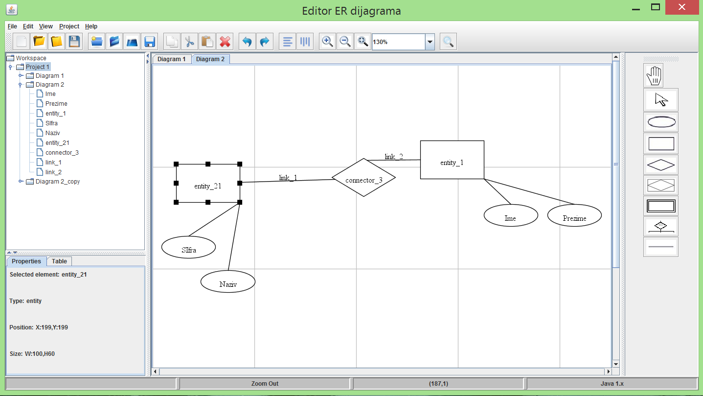 GitHub - jelenans-zz/GraphicalEditor: ER diagram editor