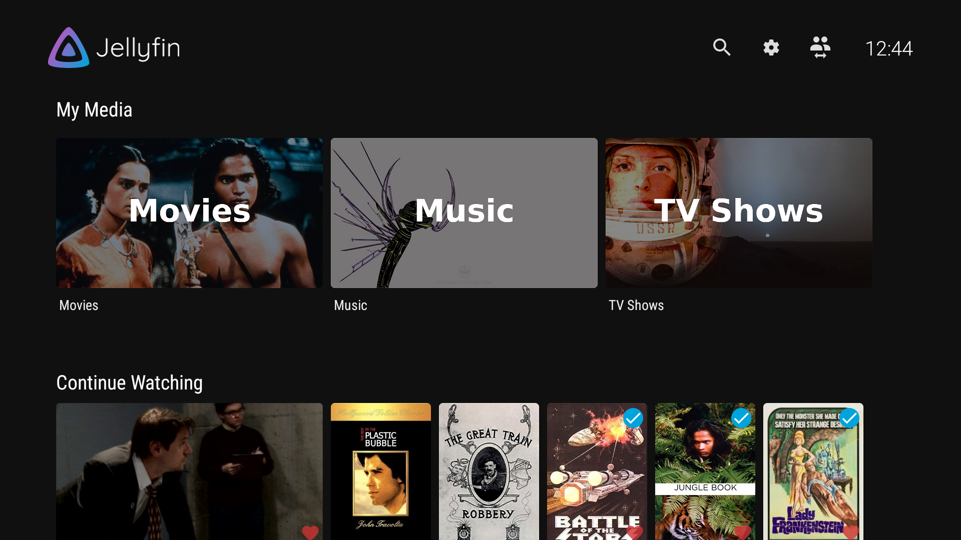 Screenshot 1 of Jellyfin for Android TV — opens full size