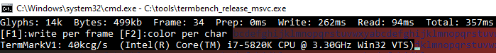 conhost termbench results