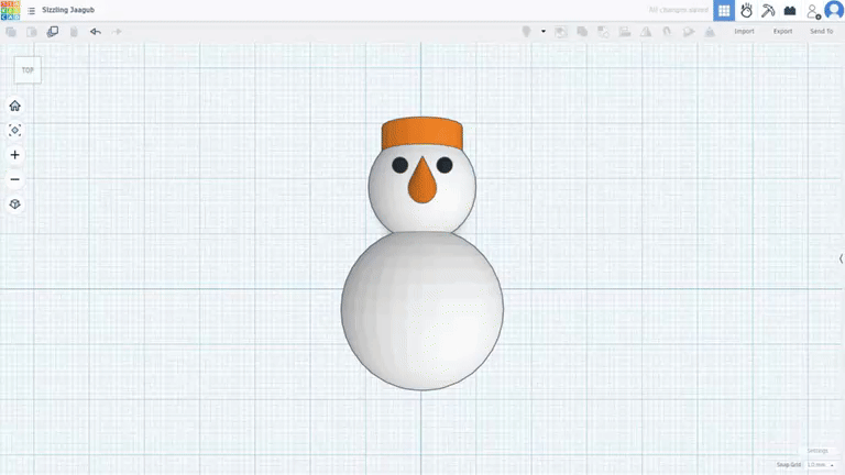 A Snowman in 90 degrees