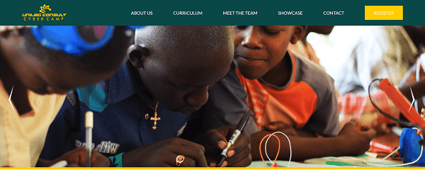 A screenshot of the UNILAG Consult Cyber Camp website