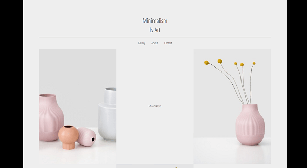 A screenshot of the Minimalism is Art website