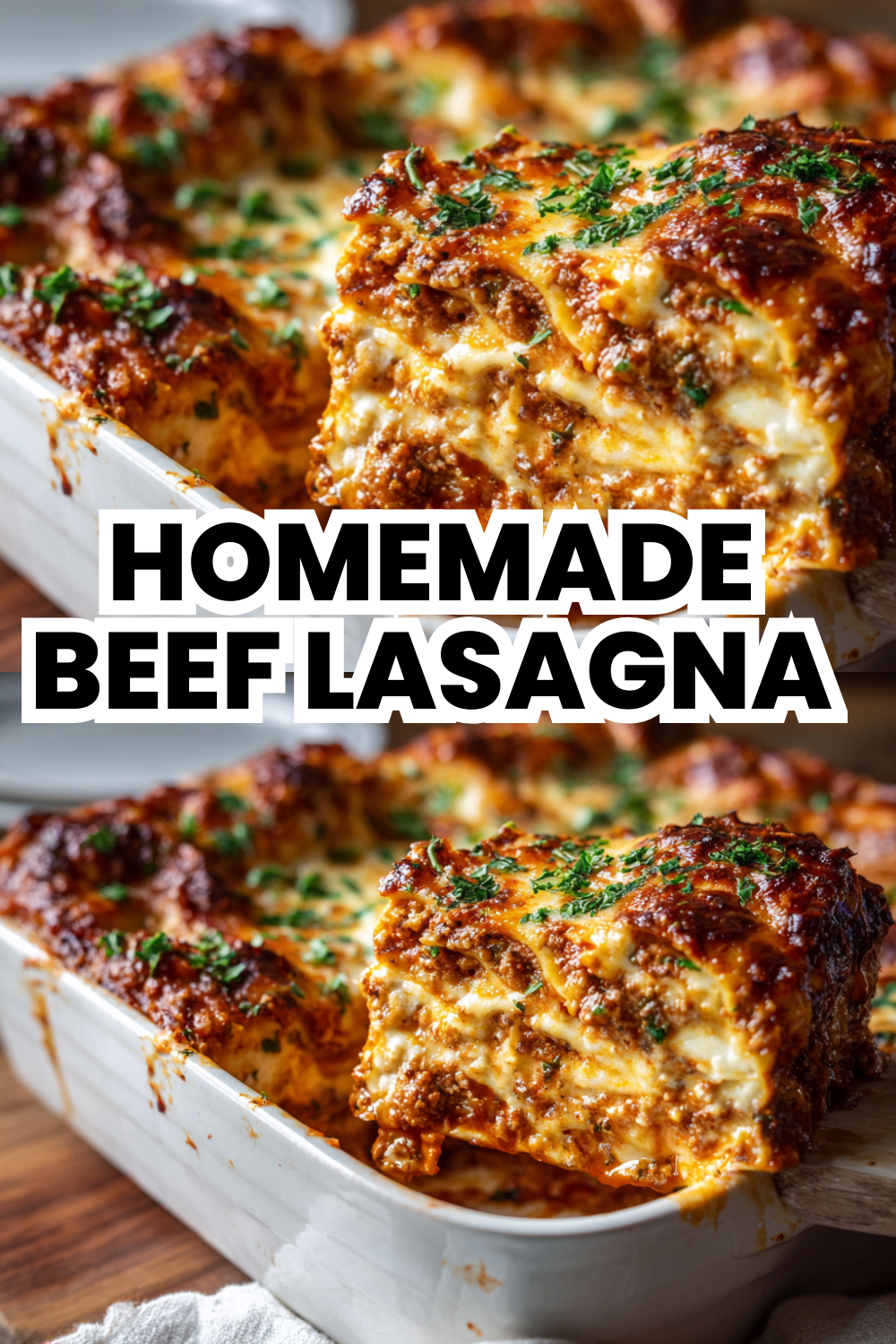 Homemade Beef Lasagna With Tender Meat And Rich Sauce