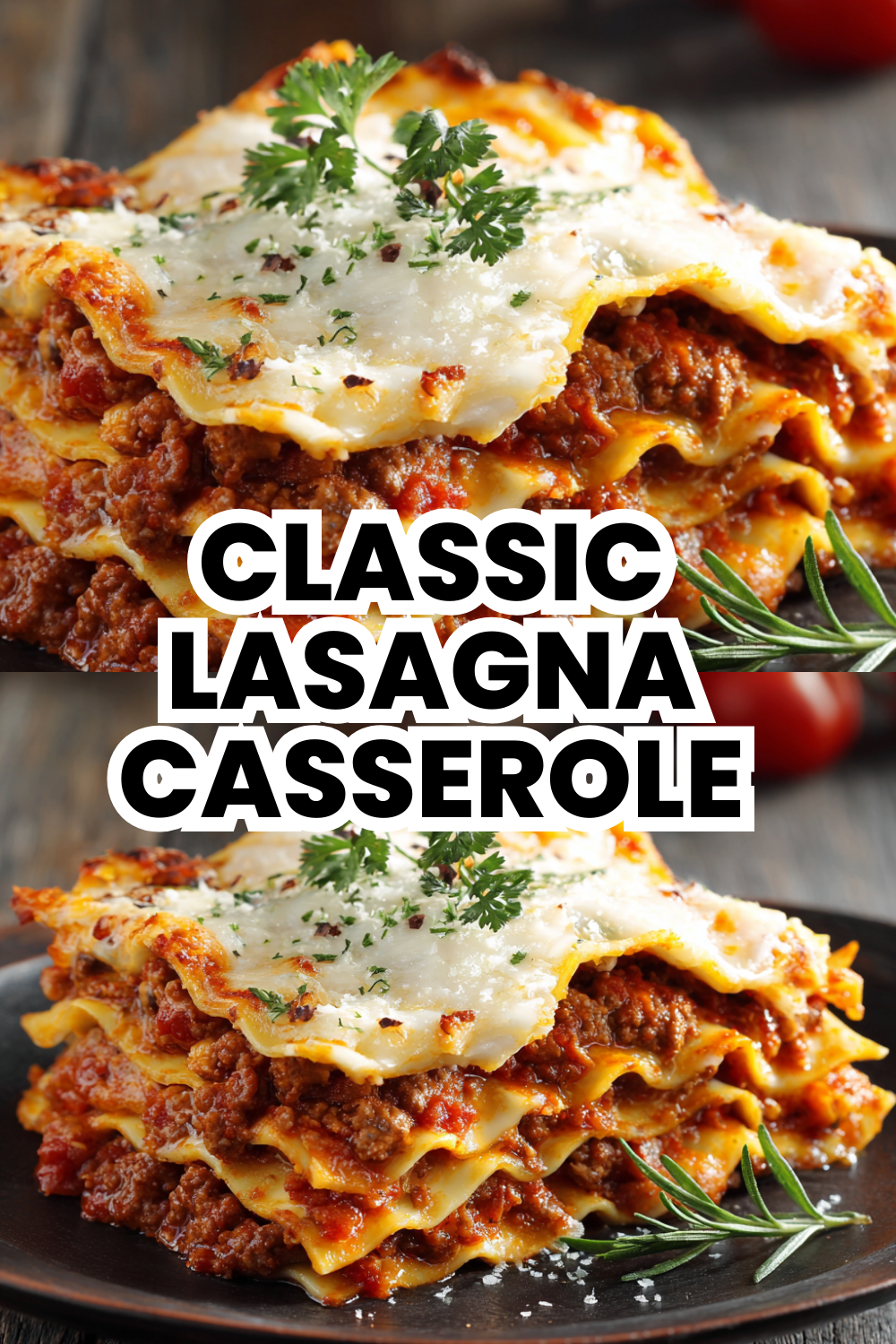 Classic Lasagna Casserole With Layers Of Cheese And Noodles