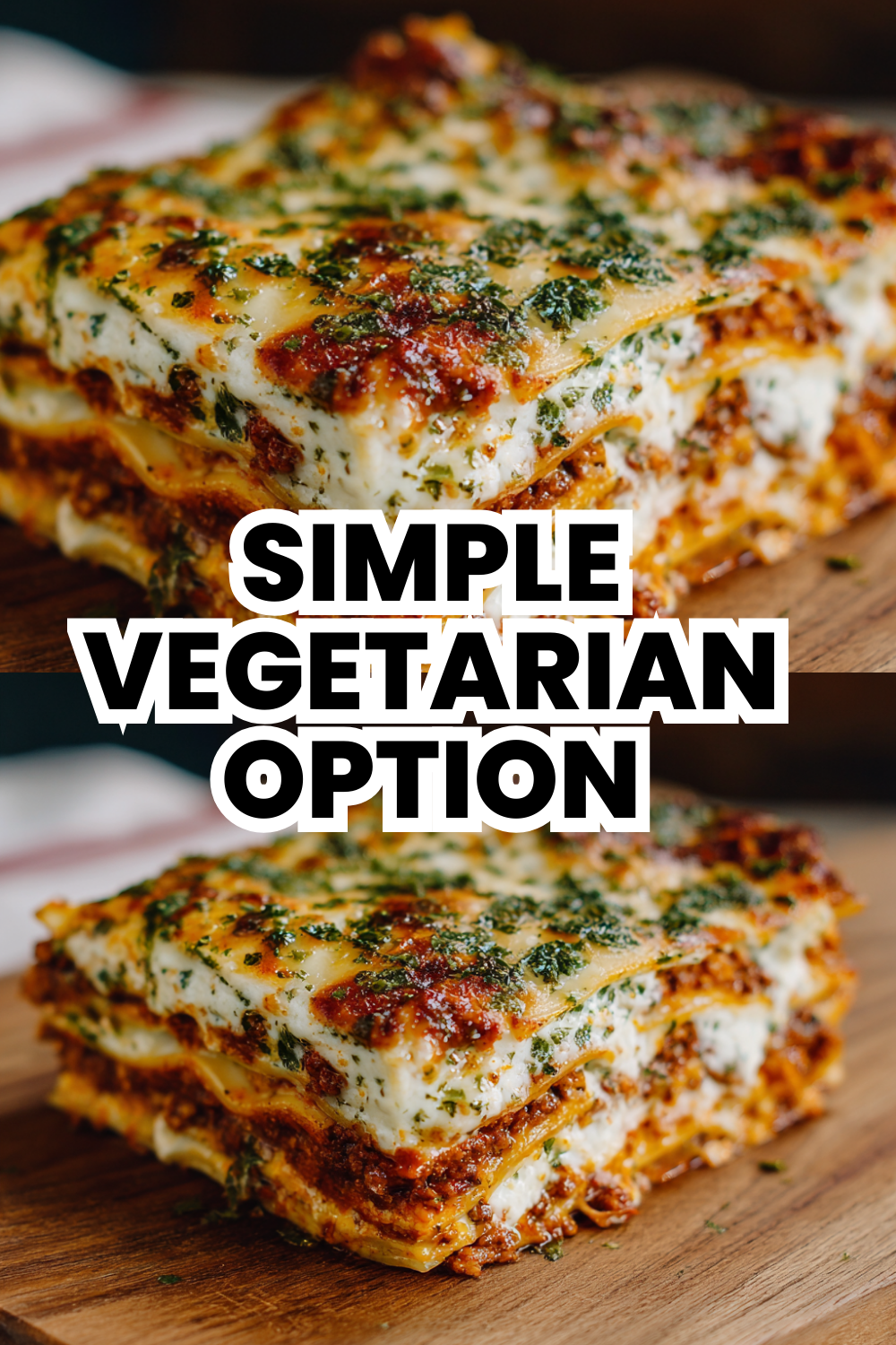Simple Vegetarian Option Lasagna Recipe Using Spinach And Mushrooms