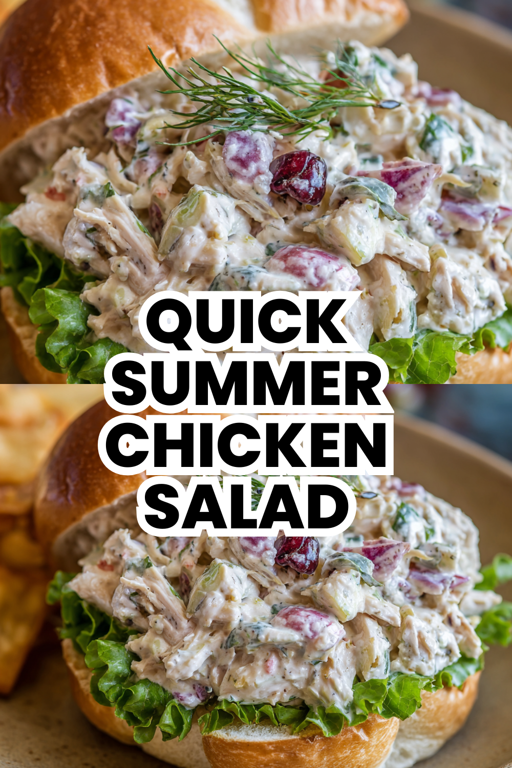 Fresh Summer Chicken Salad Sandwiches