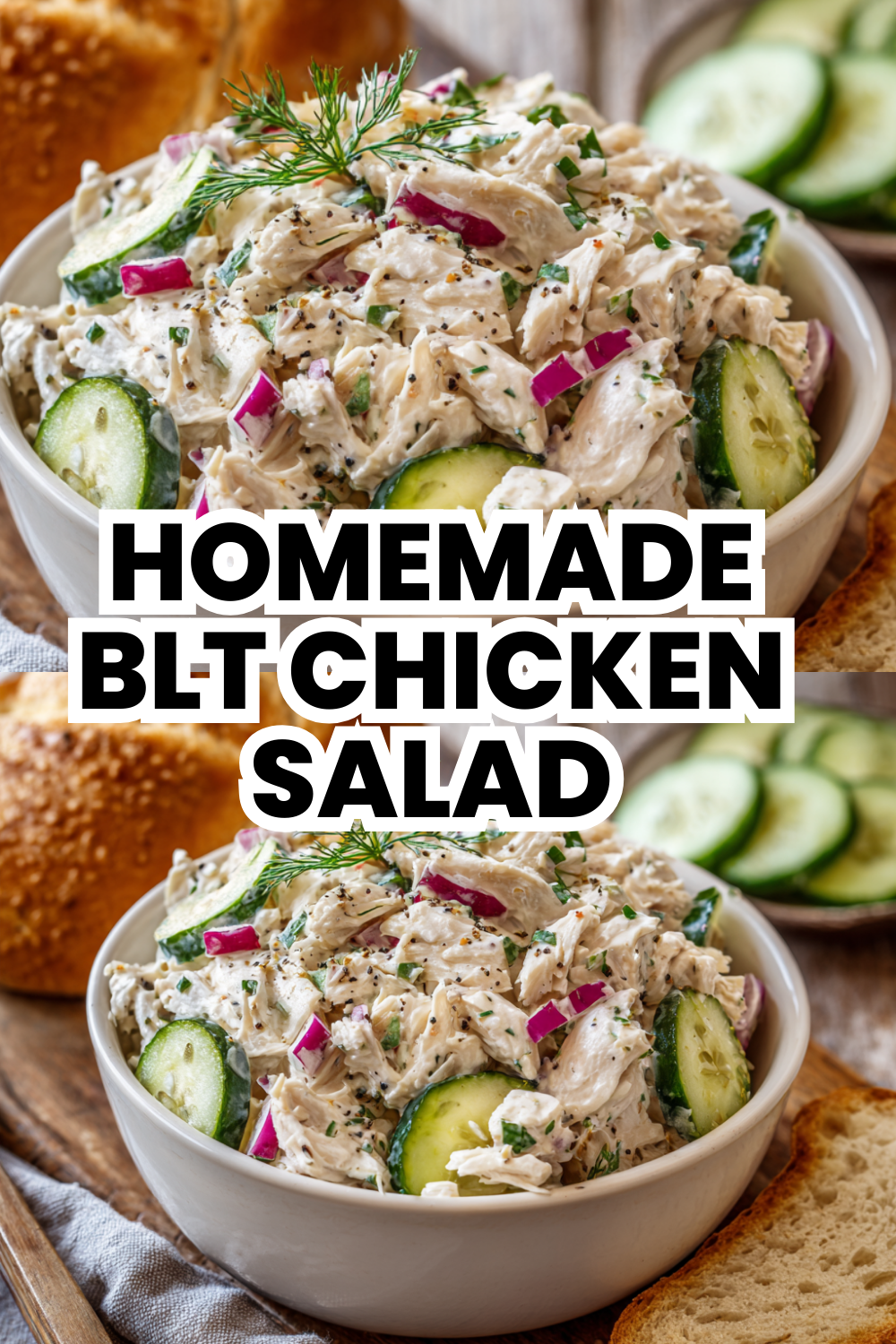 Homemade BLT Chicken Salad Sandwich