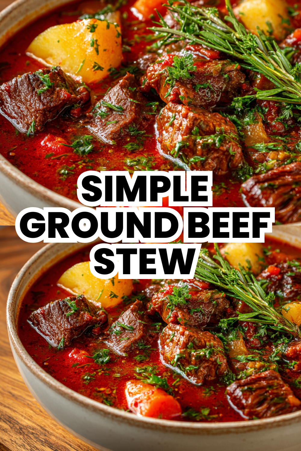 Simple Ground Beef Stew Using Affordable Meat Cuts