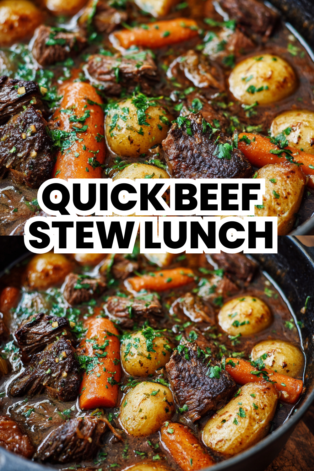 Quick Beef Stew Lunch Box Ready With Crusty Bread