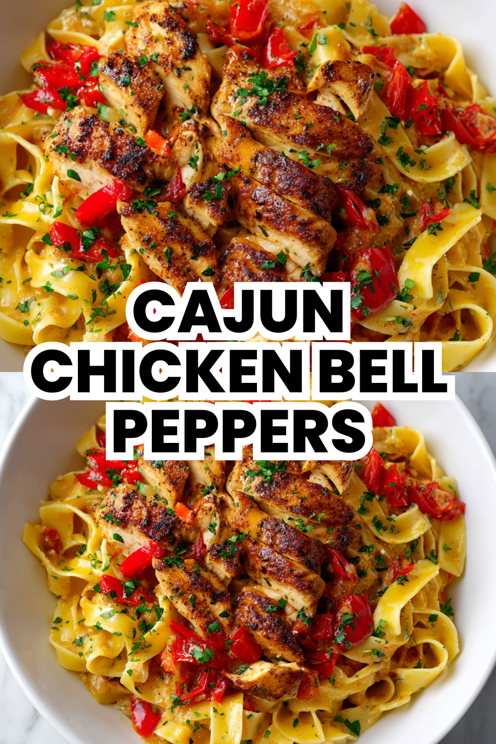 Cajun Chicken Bell Pepper Pasta in Creamy Sauce