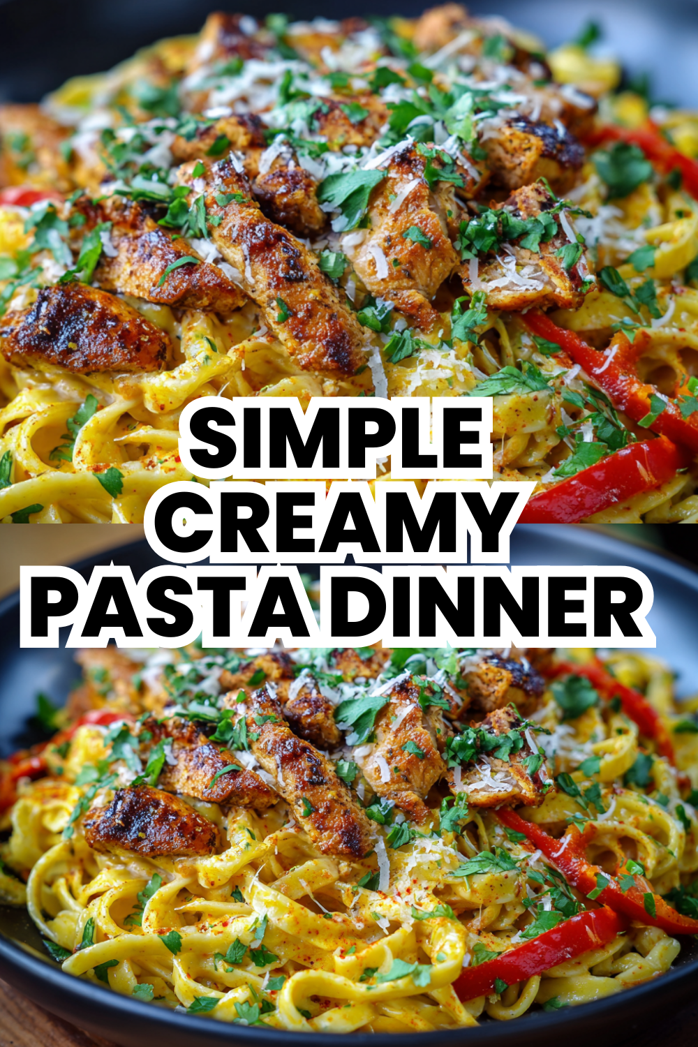 Simple Creamy Pasta Dinner With Louisiana Cajun Flavor