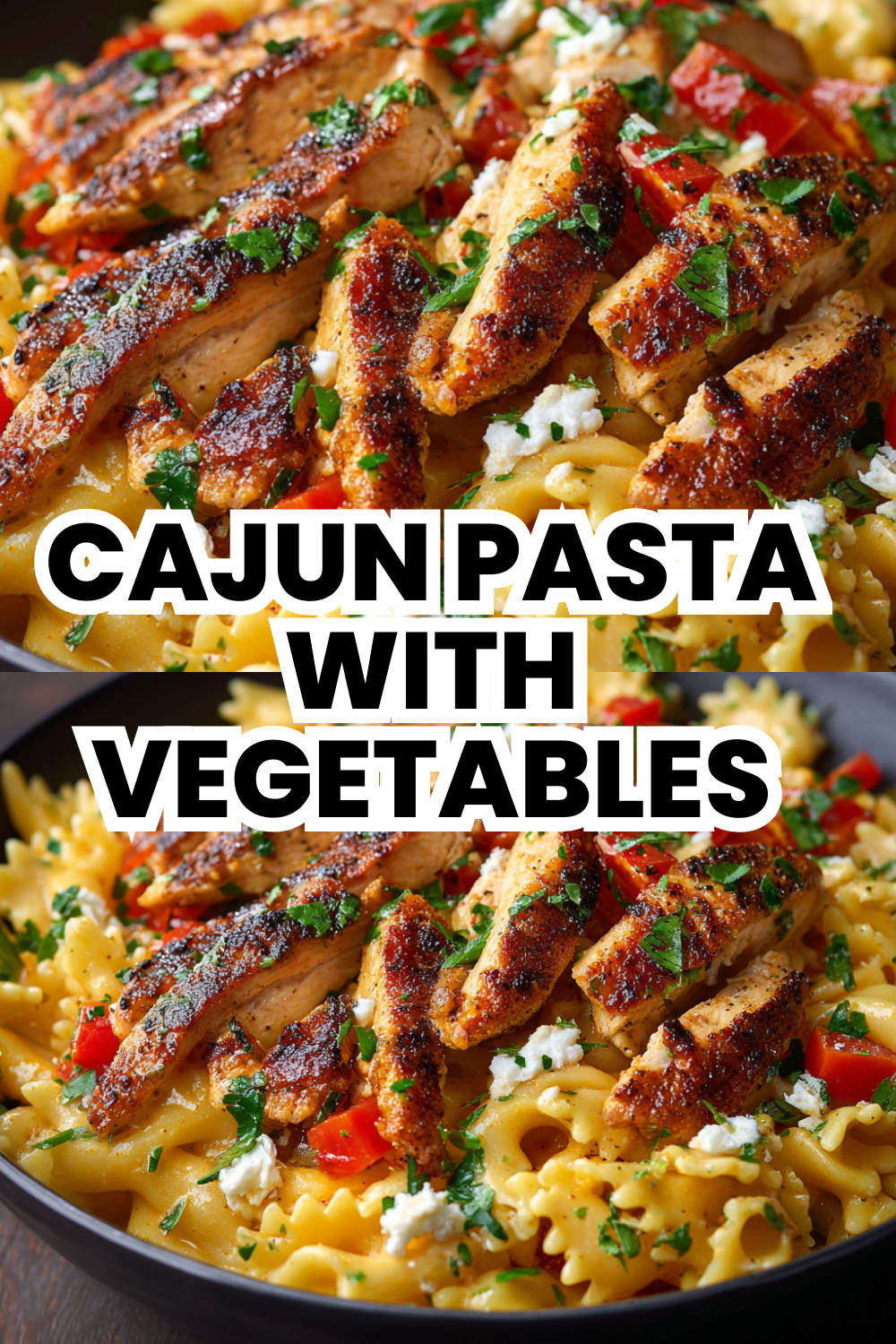 Cajun Pasta With Vegetables and Creamy Cajun Sauce