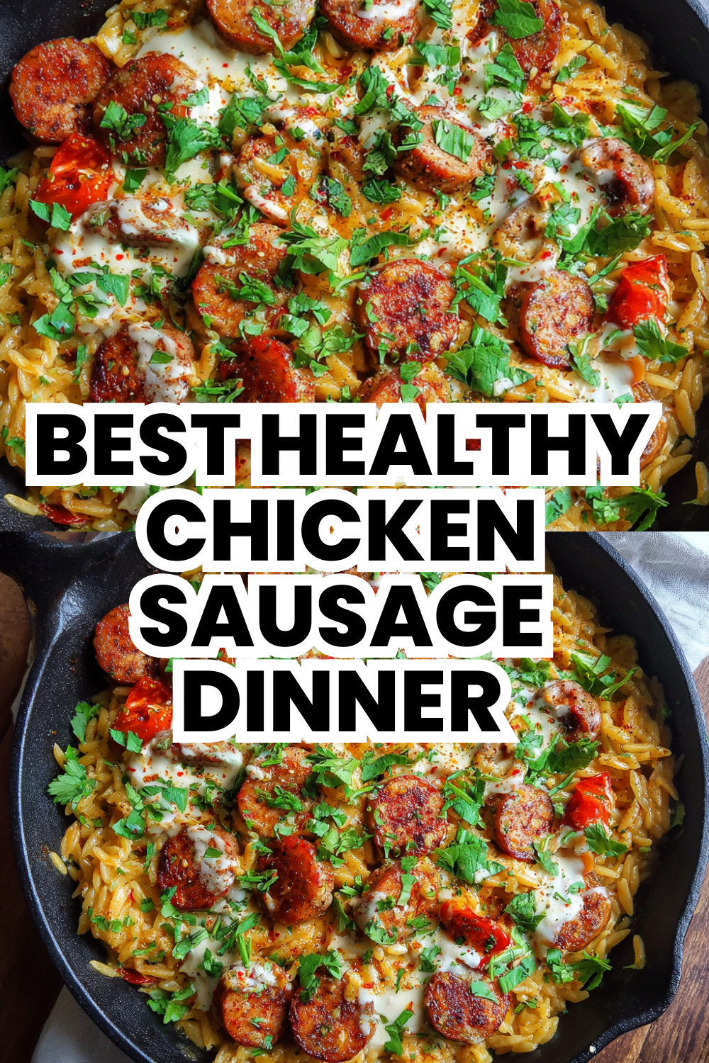 Best Healthy Chicken Sausage Orzo Skillet Recipe