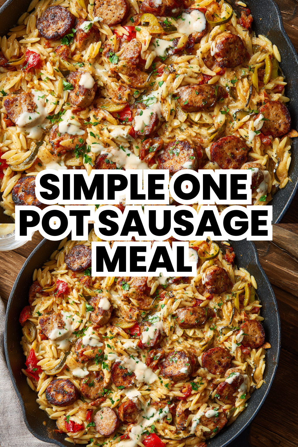 Simple One Pot Sausage Orzo Meal With Cream
