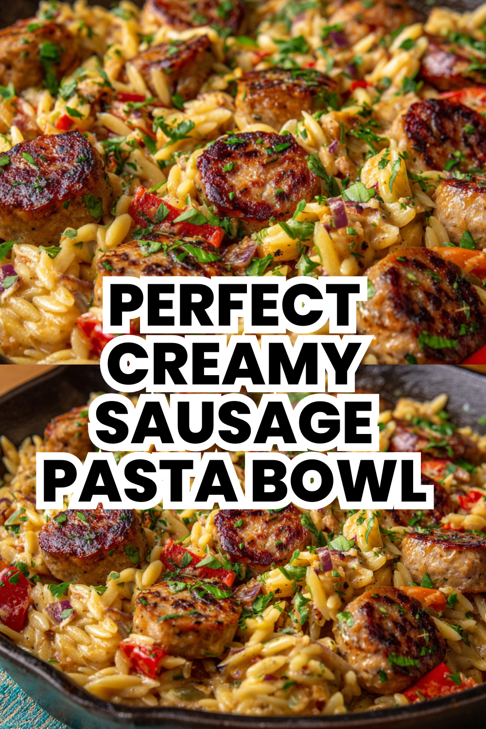 Perfect Creamy Sausage Orzo Pasta Bowl Recipe