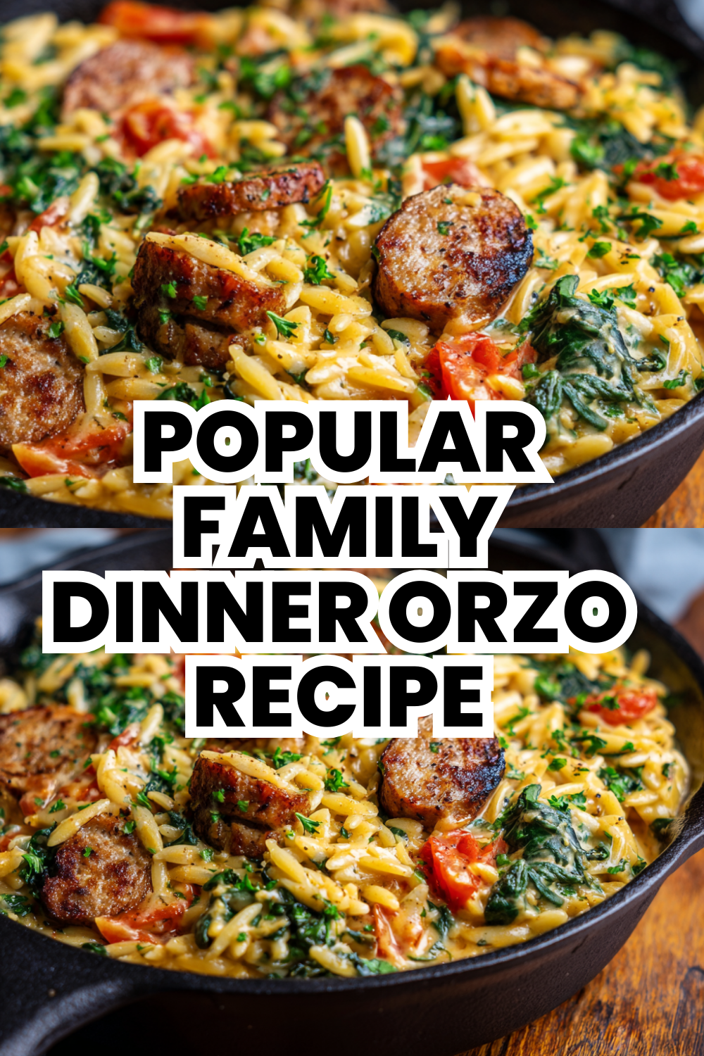 Popular Family Dinner Creamy Orzo Sausage Recipe