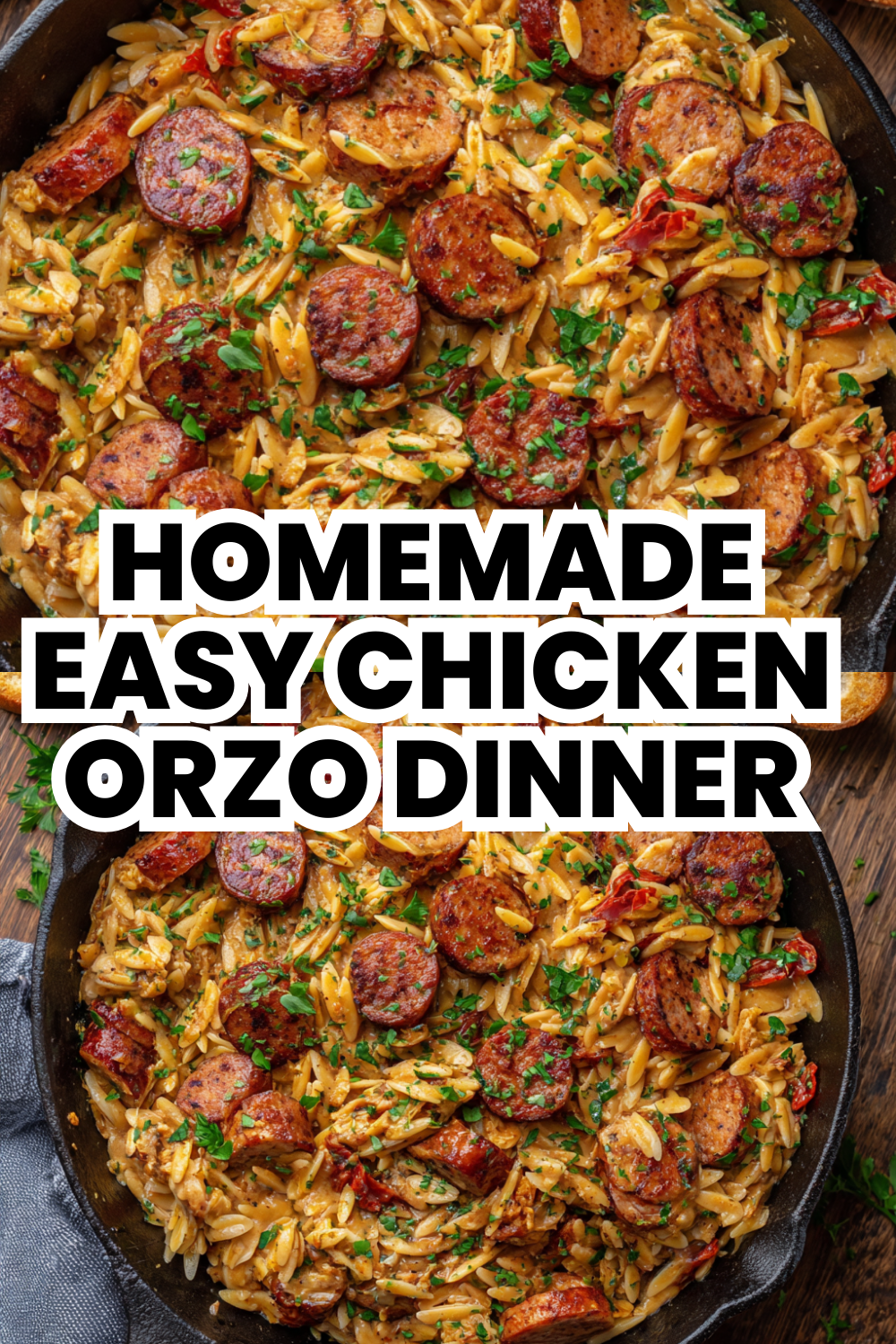 Homemade Easy Chicken Sausage Orzo Dinner Recipe