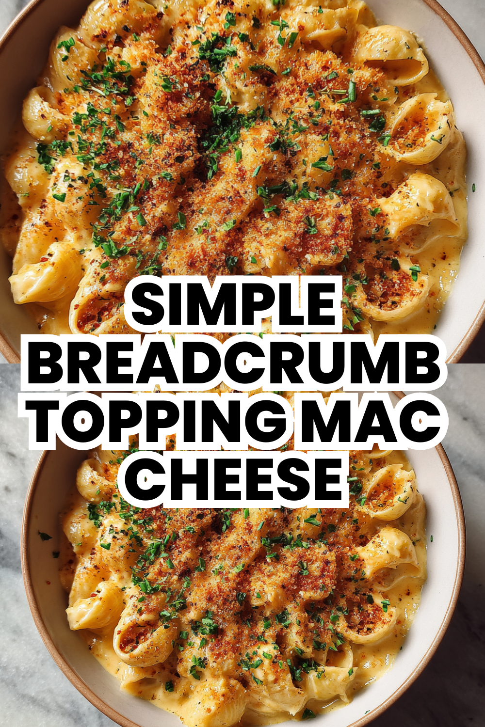 Simple Breadcrumb Topping Mac Cheese Golden and Crispy