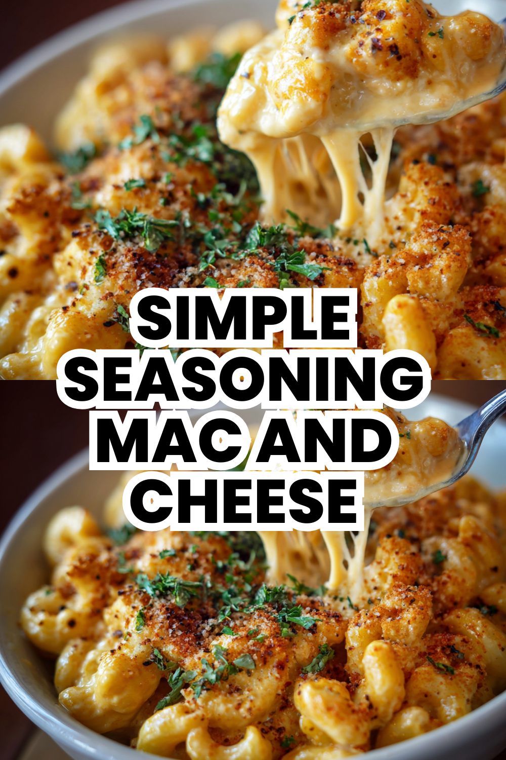 Golden Breadcrumb Mac and Cheese Crispy Top Layer